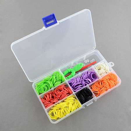 Top Selling Children's Toys DIY Colorful Rubber Loom Bands Refill Kit with Accessories DIY-R009-02-1