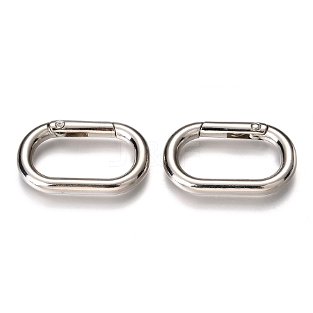 Zinc Alloy Spring Gate Rings PALLOY-C100-03P-02-1