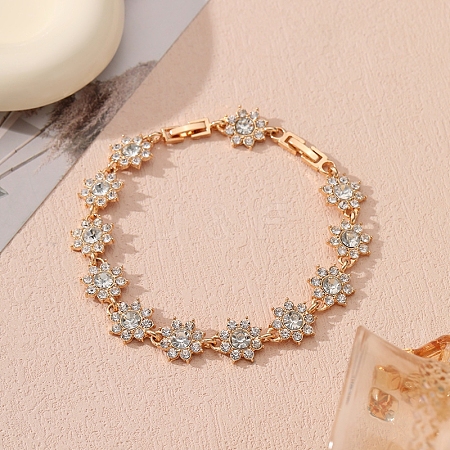 Alloy Rhinestone Link Chain Bracelets PW-WG4AE2D-02-1