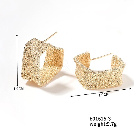 Geometric C-shaped Earrings FE7796-3-1