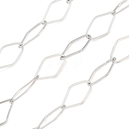 Rack Plating Brass Rhombus Link Chains CHC-N009-04P-1