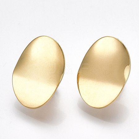 Brass Clip-on Earring Findings KK-T038-246G-1