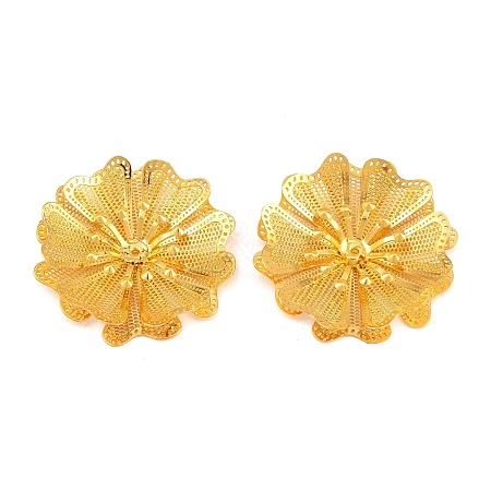 Brass Filigree Cabochons KK-CBACEE9-02A-G-1