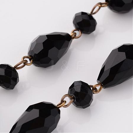 Handmade Glass Beads Chains AJEW-JB00226-02-1