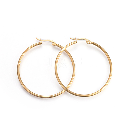 201 Stainless Steel Big Hoop Earrings EJEW-A052-20E-G-1