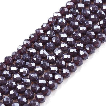 Electroplate Glass Beads Strands EGLA-A044-P2mm-A11-1