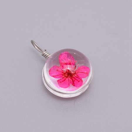 Transparent Glass Pendants GLAA-TAC0003-06J-1