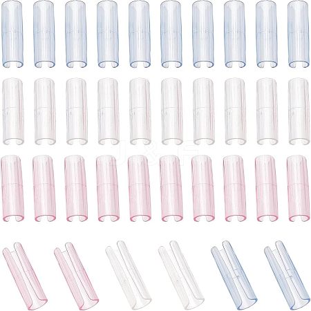 CHGCRAFT 36Pcs 3 Colors Transparent ABS Plastic Bed Sheet Grippers KY-CA0001-36-1