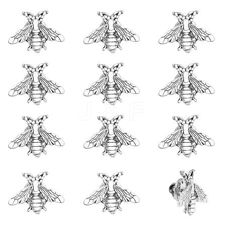 CHGCRAFT 12Pcs Alloy Bees Lapel Pin JEWB-CA0001-36AS-1