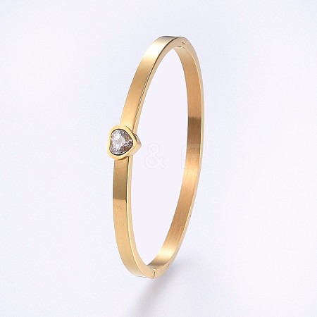 304 Stainless Steel Bangles BJEW-P222-08G-1