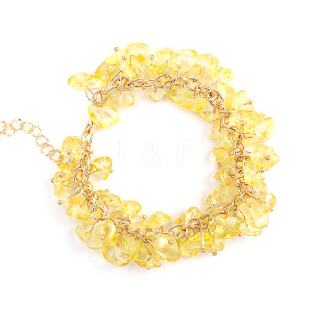 Natural Citrine Bead Bracelets PW-WG73957-11-1