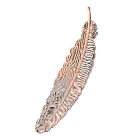 Alloy Feather Bookmarks AJEW-WH0314-07R-1