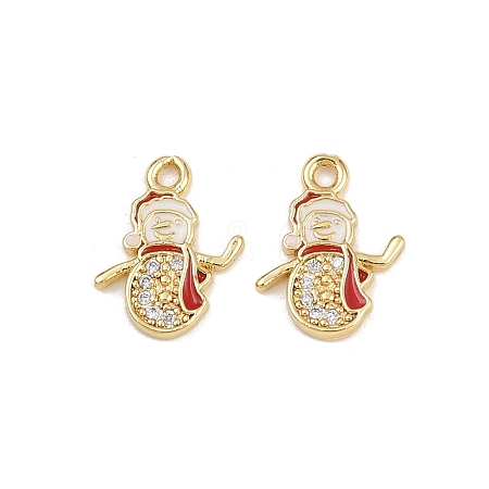 Brass Micro Pave Cubic Zirconia Charms LS-KK-Z129-01G-01-1