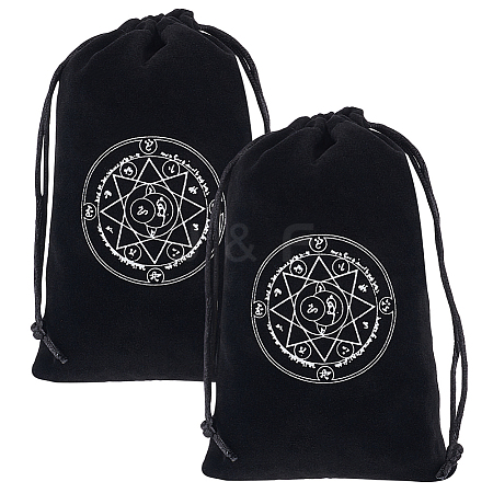 Velvet Tarot Card Storage Bags DIY-WH20003-11C-1