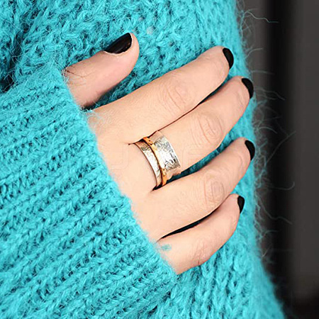 Retro 304 Stainless Steel Rotating Finger Rings FS-WG73D68-01-1