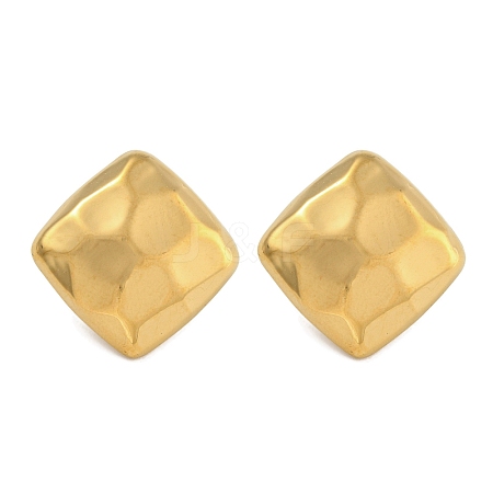 304 Stainless Steel Square Stud Earrings for Women EJEW-U022-10G-1