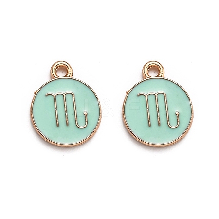 Alloy Enamel Pendants ENAM-S124-01B-15L-1