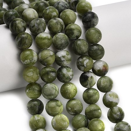 Natural Chinese Jade Beads Strands G-P626-10mm-01B-1
