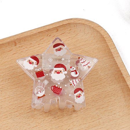 Christmas Theme PVC Claw Hair Clips PW-WGBF3A6-07-1