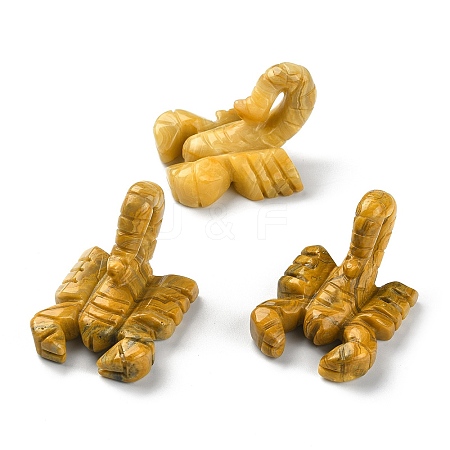 Natural Crazy Agate Carved Healing Scorpion Figurines DJEW-M008-01F-1