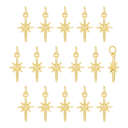 16Pcs Brass Pendants KK-UN0002-13-1