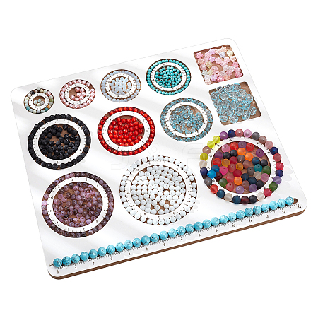 Wooden Bead Design Boards WOOD-WH0042-26A-1