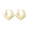 Rack Plating Brass Rhombus Hoop Earrings for Women EJEW-F306-05G-1