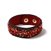 Faux Suede Snap Cord Bracelet BJEW-F428-13-4