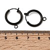 316 Surgical Stainless Steel Clip-on Hoop Earrings STAS-S101-15mm-01B-3