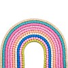 10 Strands 10 Colors Handmade Polymer Clay Beads Strands CLAY-SZ0001-97-1