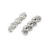 Brass Micro Pave Clear Cubic Zirconia Spacer Bars LS-KK-P302-26P-2