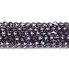 Transparent Electroplate Glass Beads Strands EGLA-A039-T6mm-A04-1