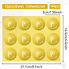 12 Sheets PET Adhesive Wax Seal Stickers DIY-WH0451-041-2