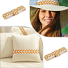 3Skeins Polyester Leaf Jacquard Ribbons SRIB-CY0001-20B-5