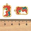 304 Stainless Steel Enamel Pendants STAS-H251-03A-04-2