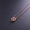 SHEGRACE Flower Glamourous Real Rose Gold Plated 925 Sterling Silver Pendant Necklaces JN450A-2