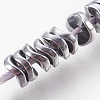 Electroplated Non-magnetic Synthetic Hematite Bead Strand G-E498-01F-1