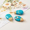 Dyed Natural Regalite/Imperial Jasper/Sea Sediment Jasper Pendants PALLOY-JF00881-5