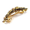 Flower Alloy Rhinestone Hair Barrettes LS-PHAR-S604-01AG-01-2