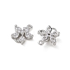 SHEGRACE Brass Pave Clear Cubic Zirconia Connector Charms XGRQ7H576-954P-2