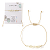 Chakra Adjustable Natural Citrine Bead Braided Bead Bracelets UY1901-1-1