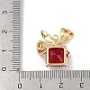 Christmas Theme Brass Rhinestone Pendants KK-Z065-09G-01-3