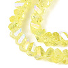 Electroplate Transparent Glass Beads Strands EGLA-Q139-01A-A16-3