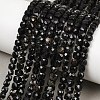 Natural Black Tourmaline Beads Strands G-P612-B01-01-1