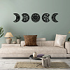 Wood Moon Phase Pendant Decoration HJEW-WH20013-003-5