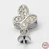 Anti-Tarnish Rhodium Plated 925 Sterling Silver Pendant Bails STER-D029-42P-3