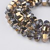 Electroplate Glass Beads Strands EGLA-L012-A-HP02-2