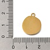 PVD Vacuum Plating 201 Stainless Steel Pendants STAS-C111-25G-3