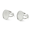304 Stainless Steel Cuff Rings Components STAS-Z138-02P-01-3