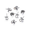 304 Stainless Steel Cup Peg Bails Pendants STAS-S057-58B-P-3
